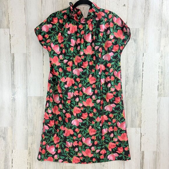 Ann Mashburn Sz M Rose Floral Silk Atelier Two-Way Ruffle Dress EUC - Picture 1 of 15